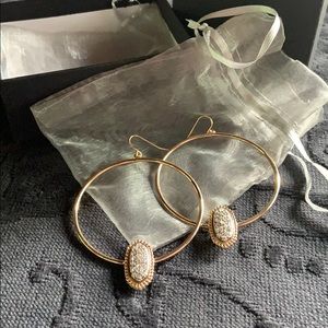 Sparkly Gold Plated Hook Earrings